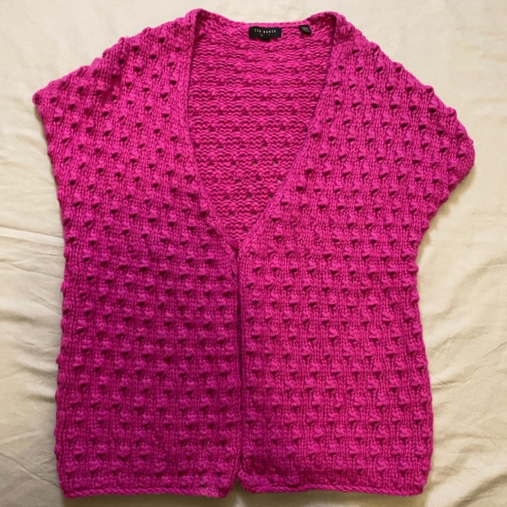 Ted Baker Pink Sweater Vest Size 4